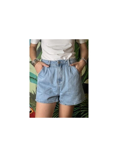 Short Jean Bleach Taille Haute Amely FAM