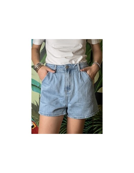Short Jean Bleach Taille Haute Amely FAM